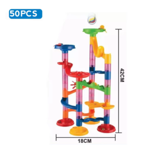 ultimate marble run race track building blocks set 3d maze ball roll toy for kids diy coaster fun perfect christmas gift (80/105/109/133 pieces)